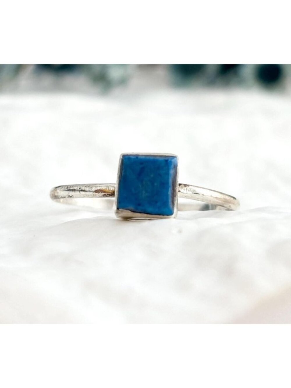 Zuni Angie Rosetta Lapis Lazuli Delicate Sterling Silver 925 Vintage Ring - sz 6